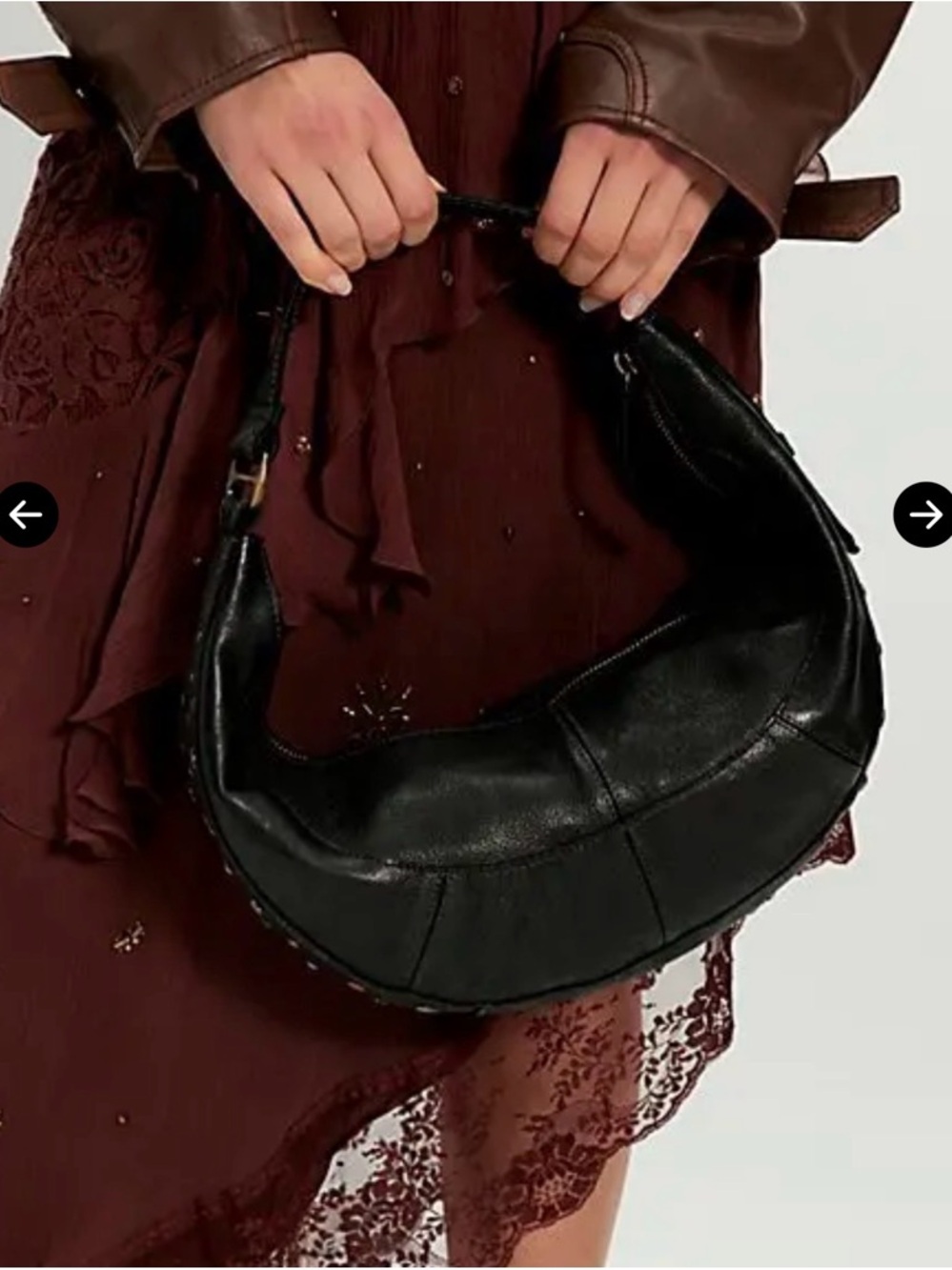 Free People Stellar Leather Shoulder Bag 🔥